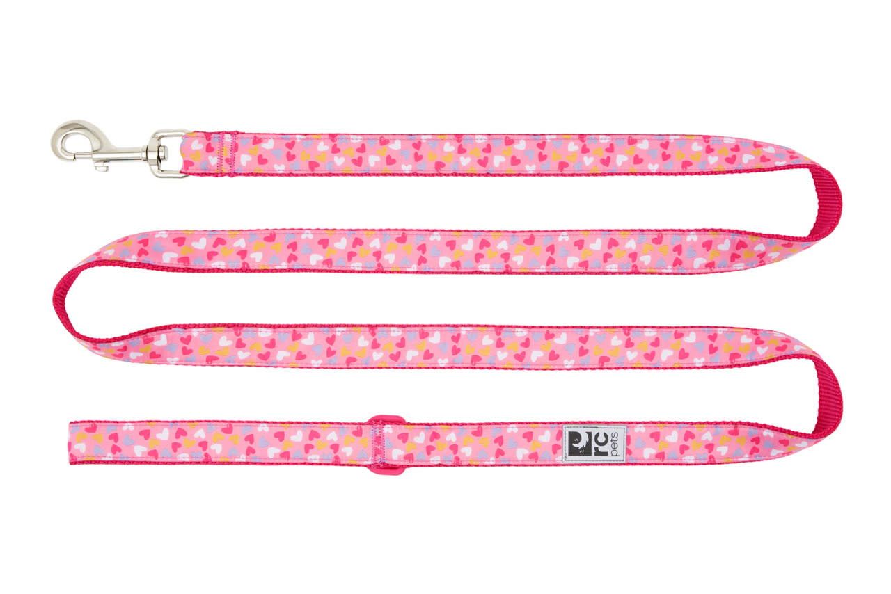 RC PETS - Lil Heart Nylon Dog Leash, Size: 1&#39;&#39; x 6&#39;