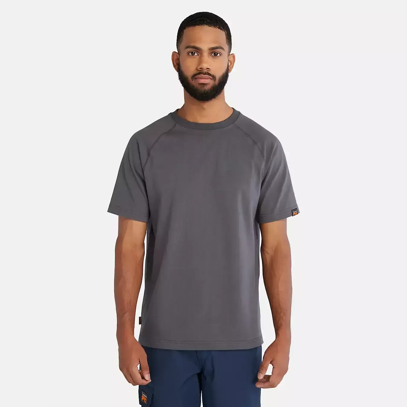 TIMBERLAND - Men&#39;s Core Reflective Pro Logo SS T-Shirt, Size: Medium, Color: Asphalte