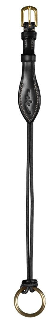 DY&#39;ON - D Collection Leather Plaited Gag Cheekpieces with Brass Buckle, Color: Noir, Size: Full