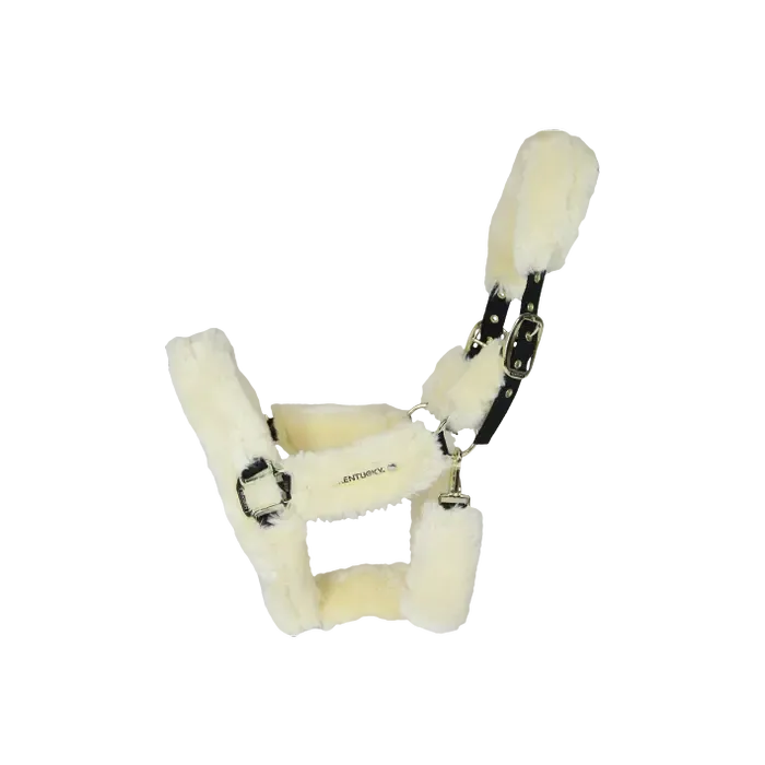 KENTUCKY HORSEWEAR - Sheepskin Shipping Natural Halter, Size: Cob