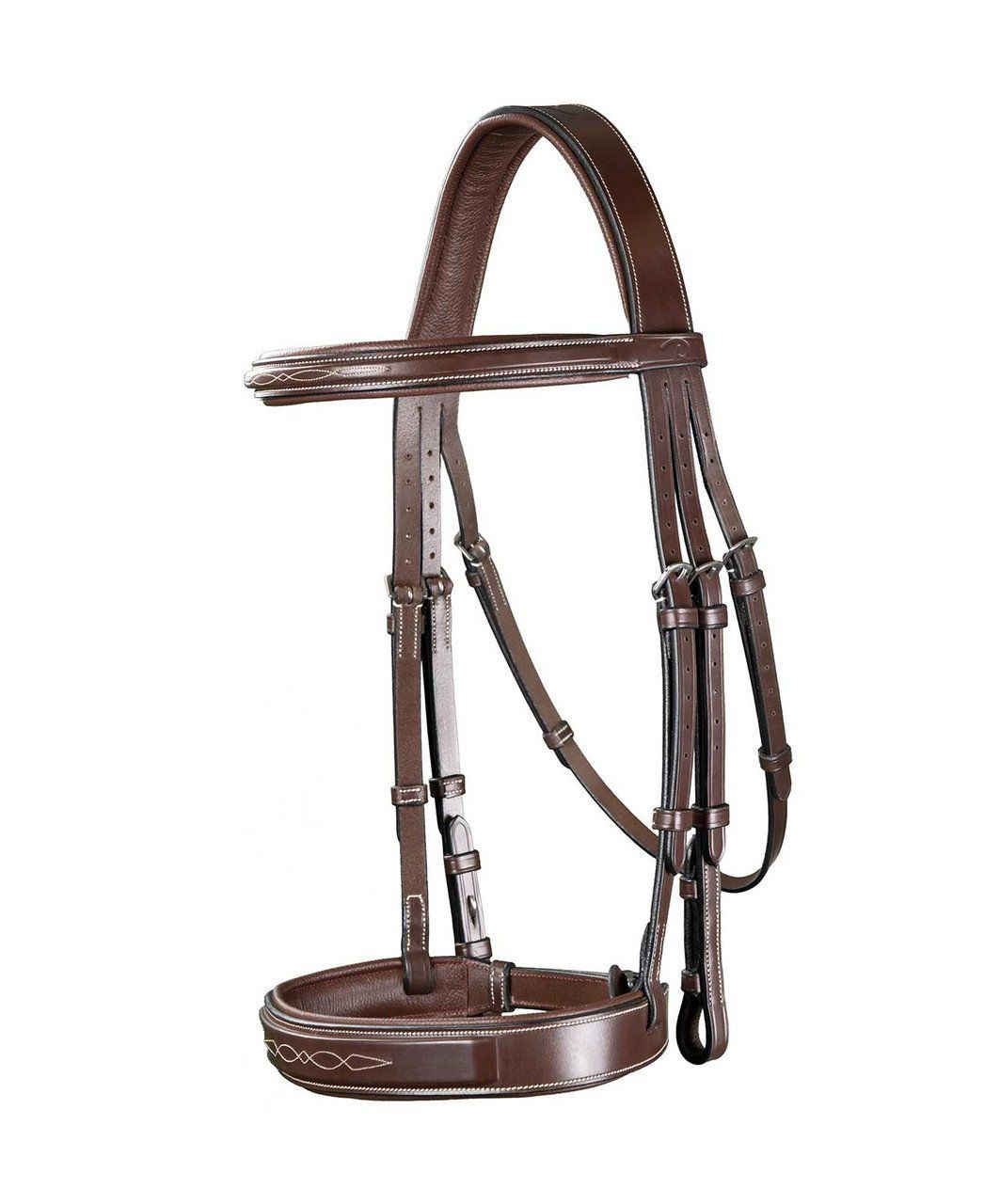 DY&#39;ON - Hunter Collection Wide Noseband Bridle, Color: Brun, Size: Cob