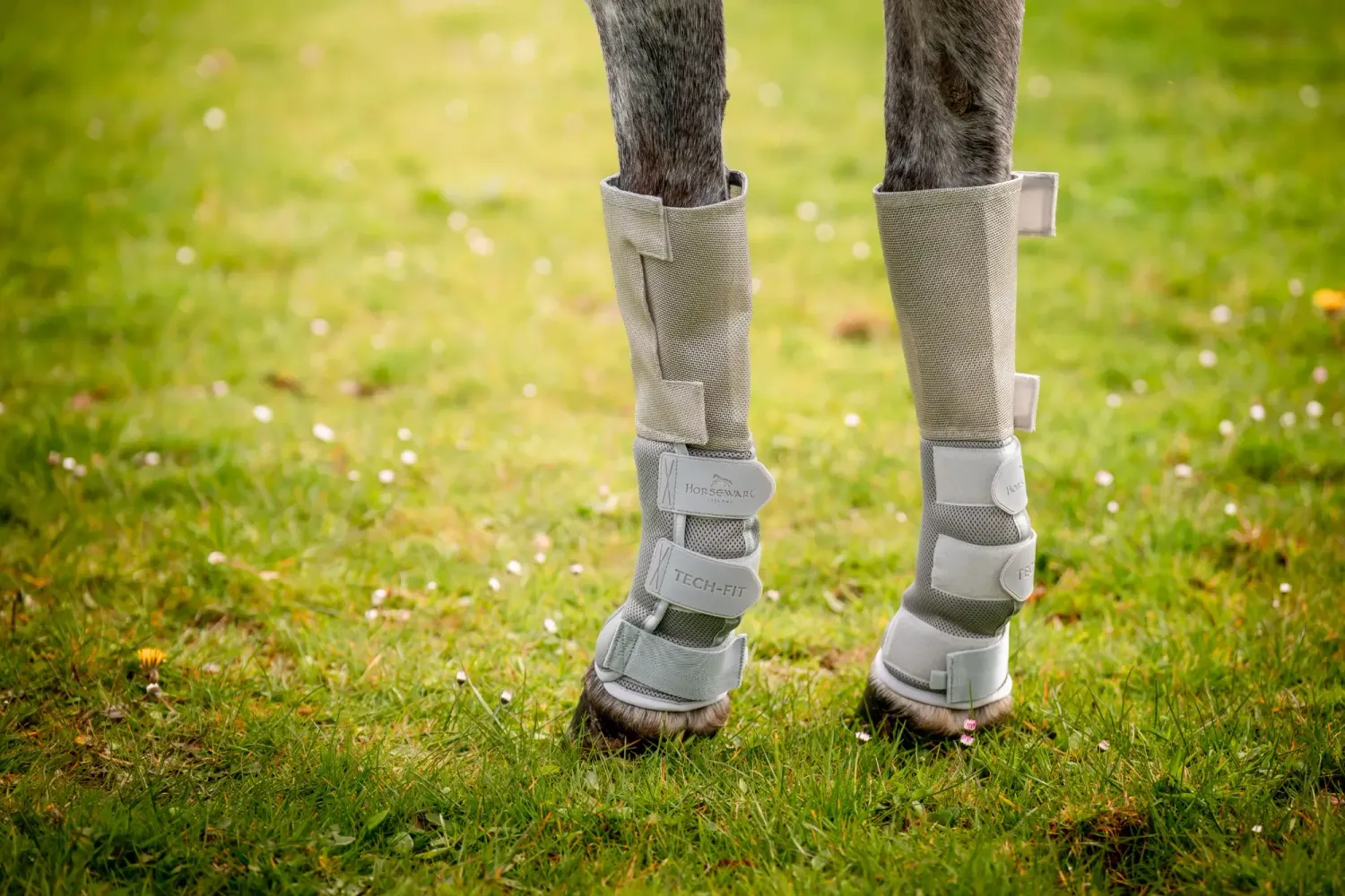 HORSEWARE - Rambo Tech-Fit Fly Boots, Color: Gris, Size: Full