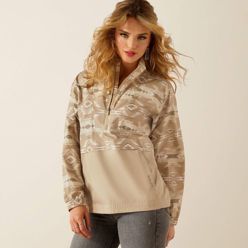 ARIAT - Waterproof Whisper Pullover White Pepper Jacket, Size: XSmall