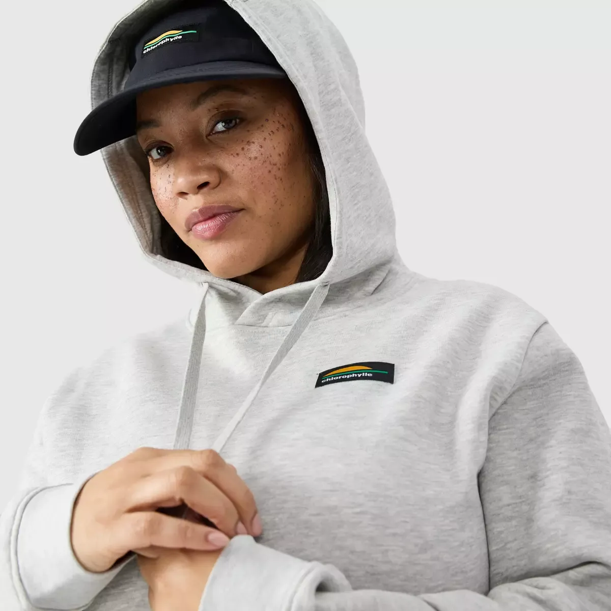 CHLOROPHYLLE - Heather Grey Chloro Unisex Hoodie, Size: Small