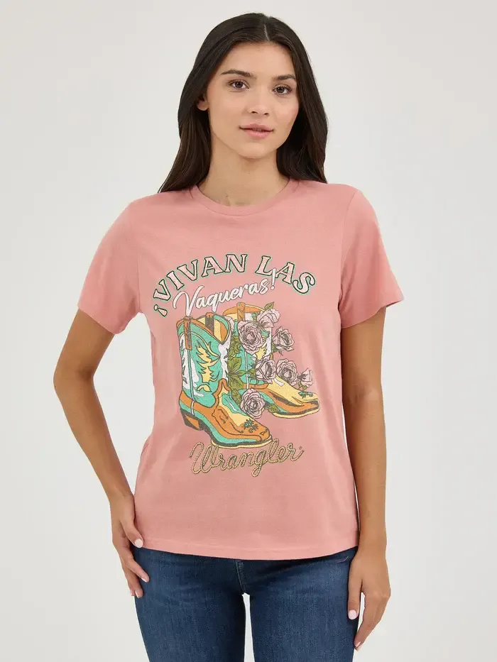 WRANGLER -  Vivan Las Cameo Brown T-Shirt, Size: XSmall