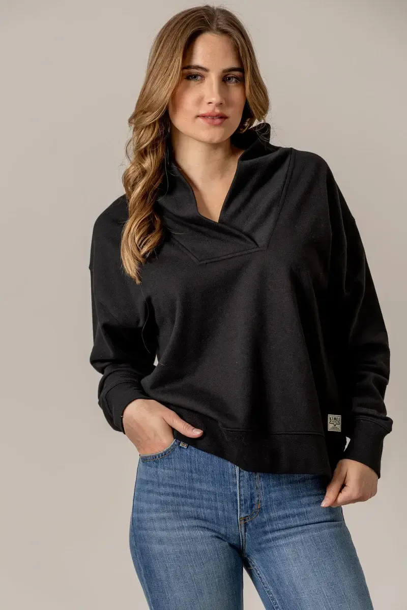 KIMES RANCH - Black Sandy Pullover, Size: Small