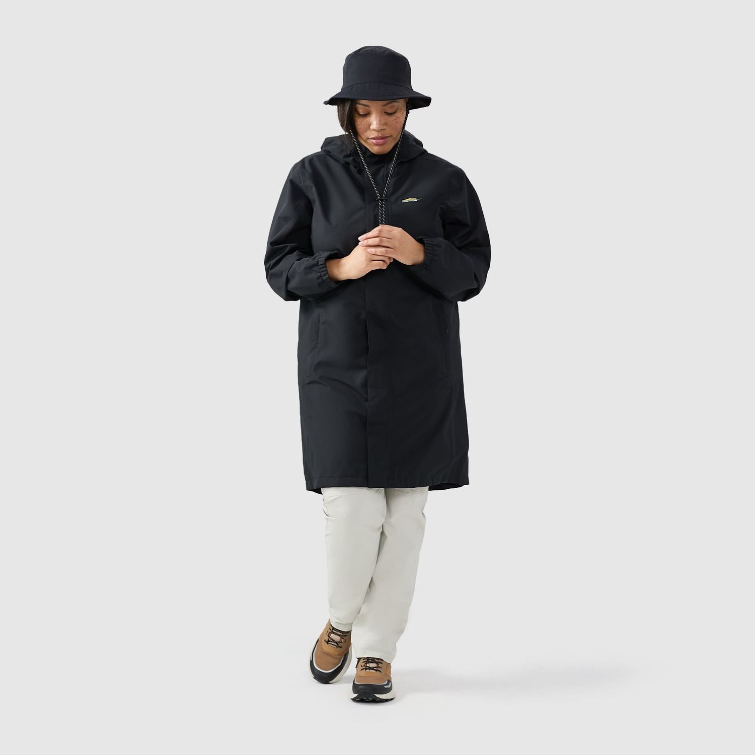 CHLOROPHYLLE - Temis Pure Black Long Waterproof Jacket, Size: XSmall