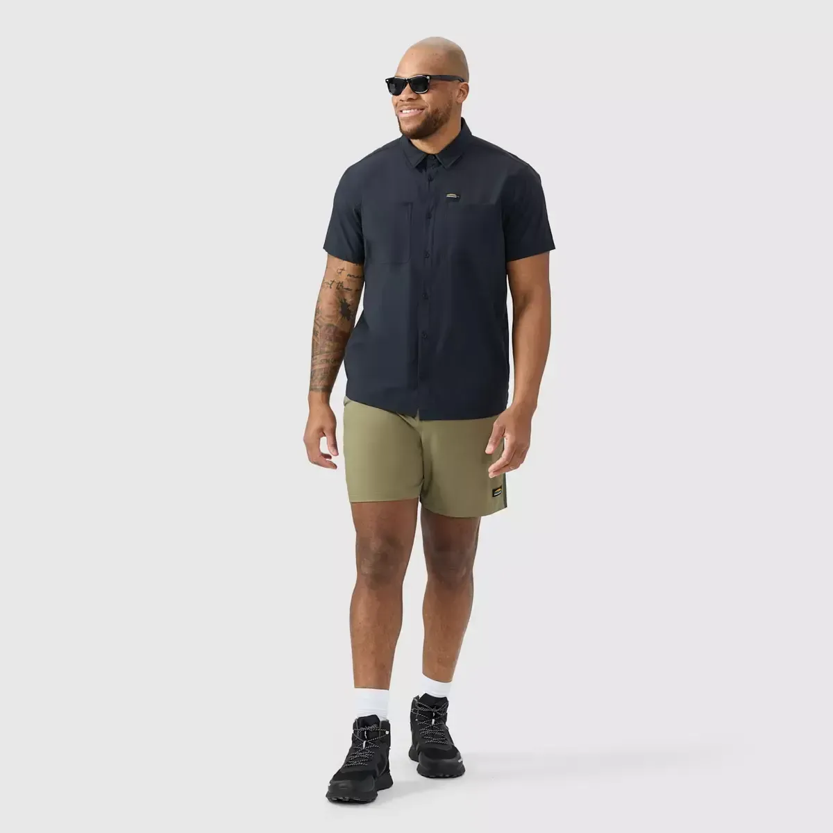 CHLOROPHYLLE - Pure Black Durango Short-Sleeved Shirt, Size: Medium