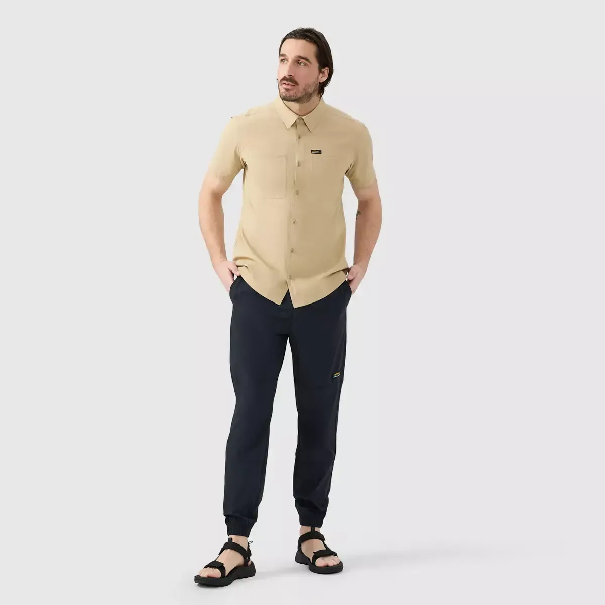 CHLOROPHYLLE - Sand Durango Short-Sleeved Shirt, Size: Medium