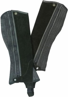 OVATION - Black suede and leather half-chaps for children