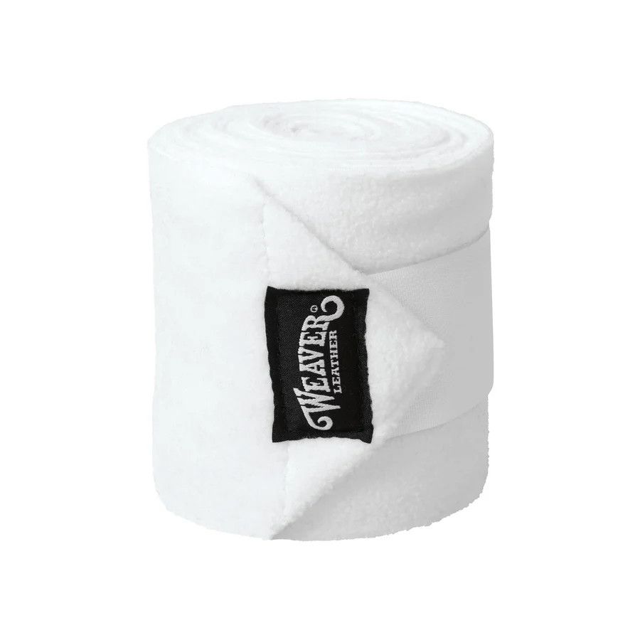 WEAVER - White Polo Leg Wraps 240g Fleece, Format: 4 Pack