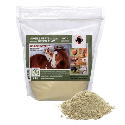 SECOURISME ÉQUIN - Green clay powder for internal use