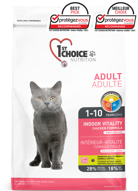 1st CHOICE - Indoor Vitality for all Breeds Adult Cats