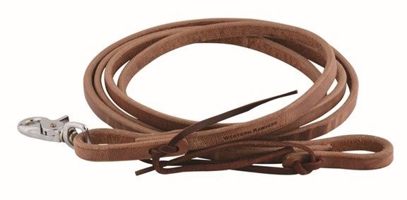 WESTERN RAWHIDE - Rêne de roping en Cuir Signature 7pi