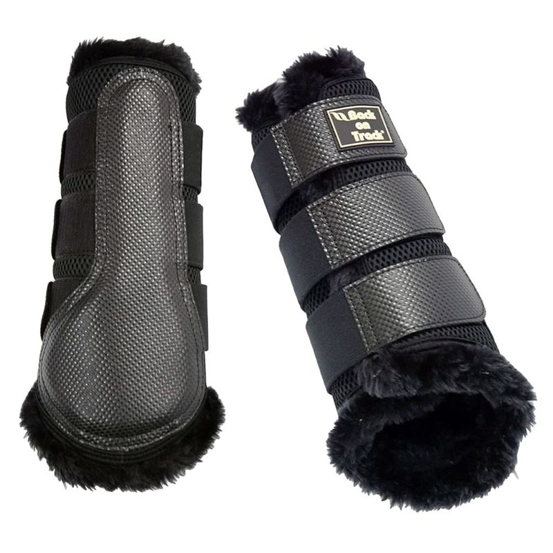 BACK ON TRACK - 3D Mesh gaiter with black faux sheepskin