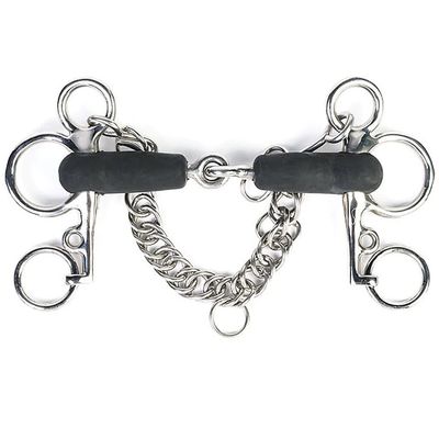 SHIRES - Single-curve rubber pelham bit
