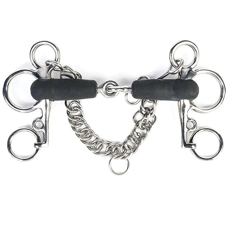 SHIRES - Single-curve rubber pelham bit