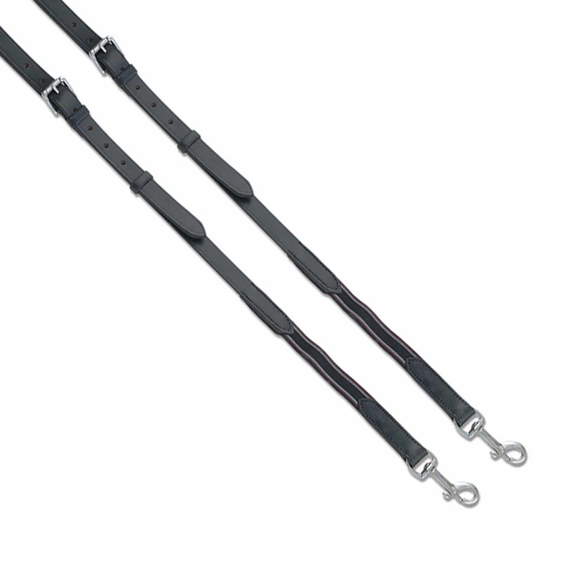 SHIRES - Leather and elastic side reins