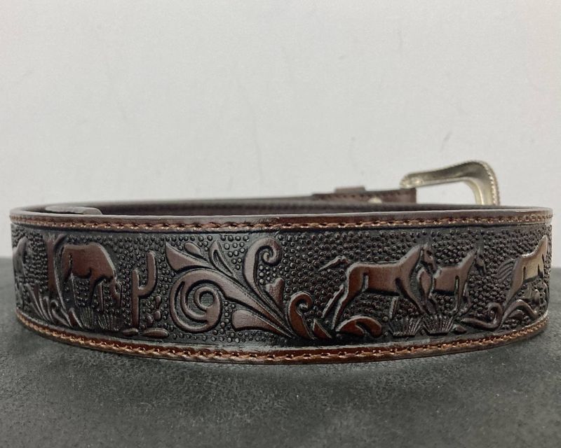 CATAWEST - Leather Belt with Horses