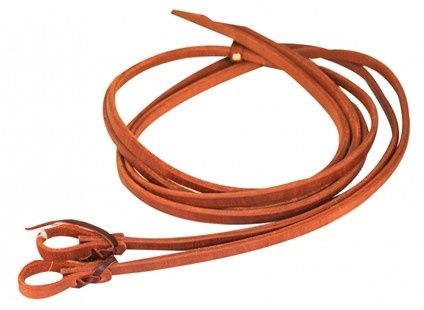 WESTERN RAWHIDE - Rênes longues en cuir Heavy Ends 8pi