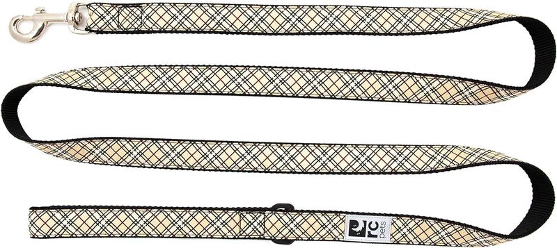 RC PETS - Tan Tartan Nylon Dog Leash