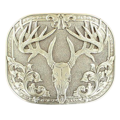 M&amp;F WESTERN - Laser Etch Deer Skull belt buckle