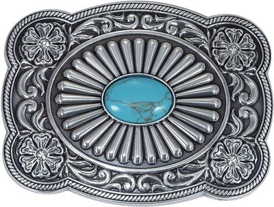 M&amp;F WESTERN - Turquoise Eye Design Belt Buckle