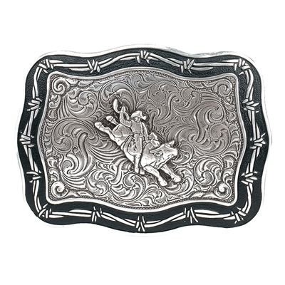 M&amp;F WESTERN - Bull Rider Barbed Wire Belt Buckle
