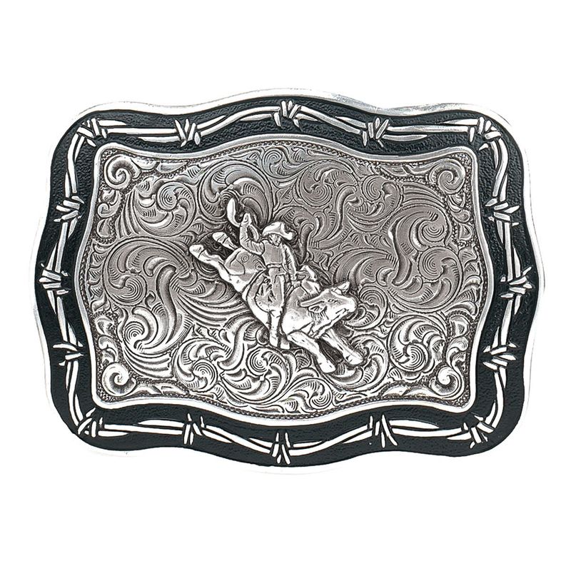 M&amp;F WESTERN - Bull Rider Barbed Wire Belt Buckle