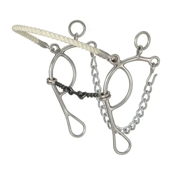 REINSMAN - Short Shank rope Combo Hackamore 3 pieces