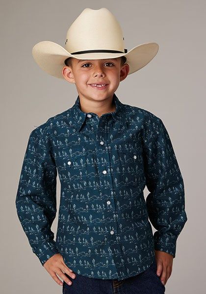 ROPER - Desert Stripe Print Western Shirt