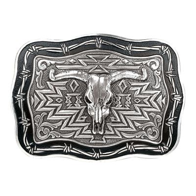 M&amp;F WESTERN - Belt Buckle Crumrine Western Longhorn Bull Skull