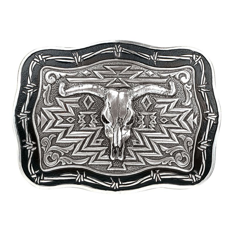 M&amp;F WESTERN - Belt Buckle Crumrine Western Longhorn Bull Skull