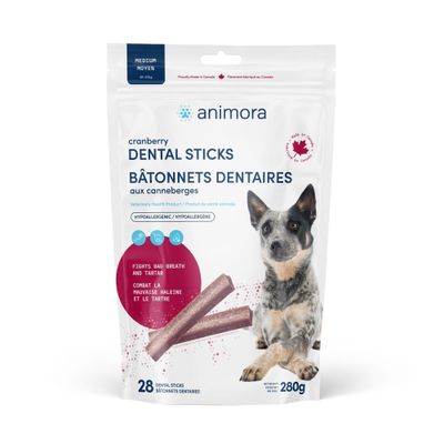 ANIMORA - Cranberry Dental Sticks for Dogs