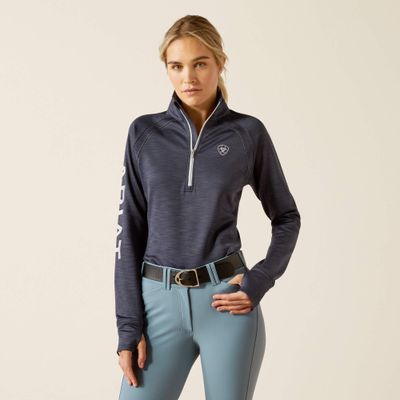ARIAT - Tek Team 1/2 Zip Sweatshirt Ombre Blue Heather