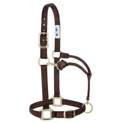 WEAVER - Original Adjustable Chocolate Chin &amp; Throat Snap 1&#39;&#39; Halter