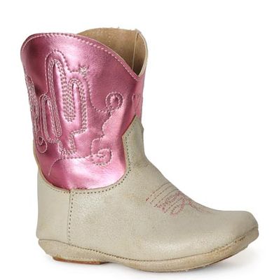 ROPER - Metallic Pink Cactus Baby Western Boot