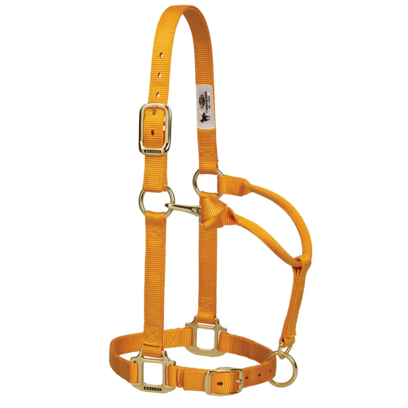 WEAVER - Original Adjustable Mustard Chin &amp; Throat Snap 1&#39;&#39; Halter