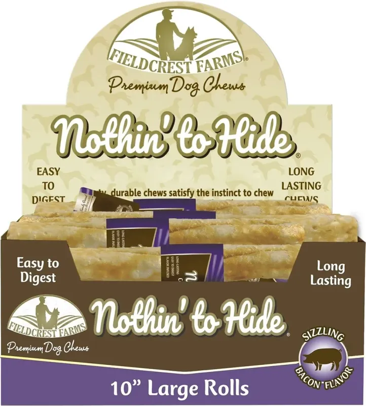 NOTHIN&#39; TO HIDE - Bacon Roll Collagen Dog Chew