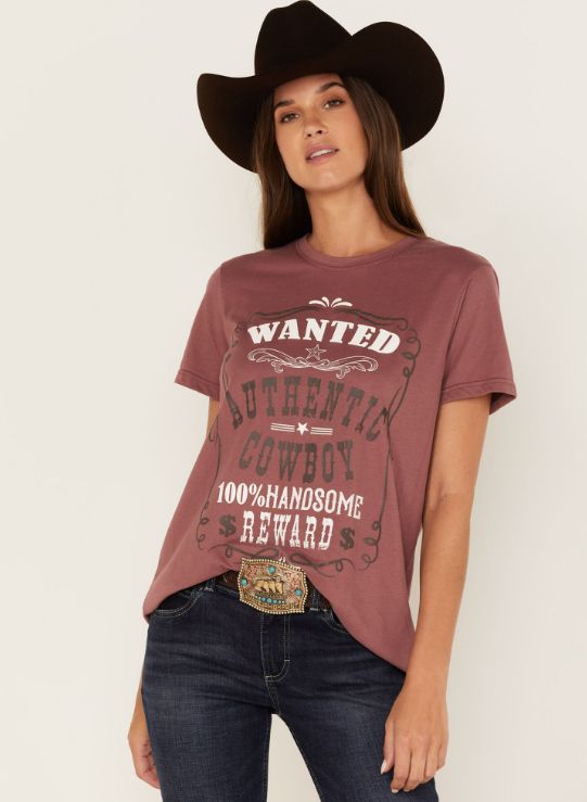 ARIAT - Burgundy WANTED Graphic Tee