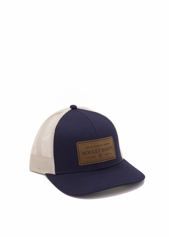 BOULET - Leather Rectangle Patch Trucker Cap