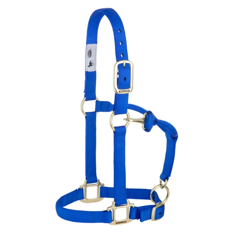 WEAVER - Original Adjustable Royal Blue Chin &amp; Throat Snap 1&#39;&#39; Halter