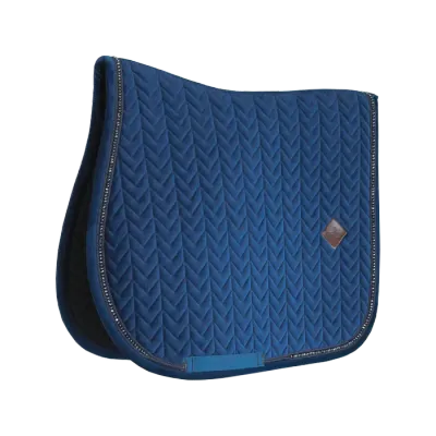 KENTUCKY HORSEWEAR - Saddle Pad Navy Velvet Pearls Jumping