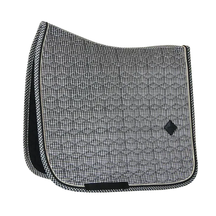 KENTUCKY HORSEWEAR - Saddle Pad Black Pied-de-Poule Dressage