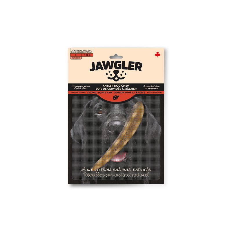 JAWGLER - Smoked Maple Ham Split Antler Dog Chew
