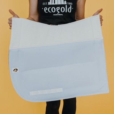 ECOGOLD - White Secure Dressage Saddle Pad