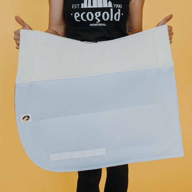 ECOGOLD - White Secure Dressage Saddle Pad