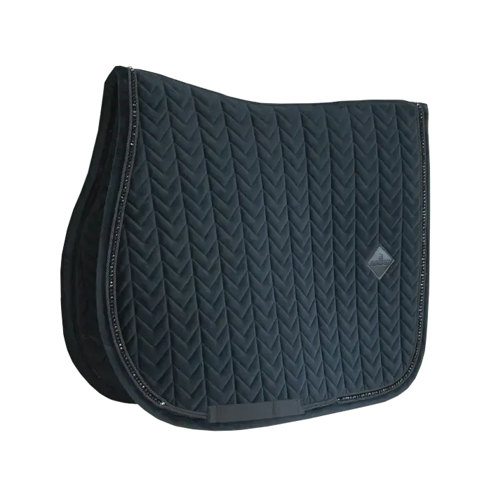 KENTUCKY HORSEWEAR - Tapis de Selle Velvet Pearls Noir Jumping