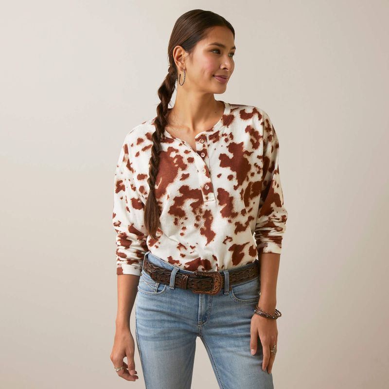 ARIAT - Paint Relaxed Henley Top