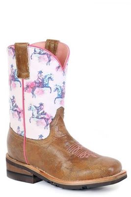 ROPER - Horsing Around Printed On Kids Western Footwear